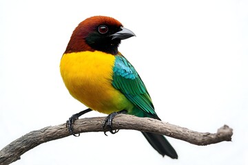 Obraz premium Vibrant Bird Perched on Branch