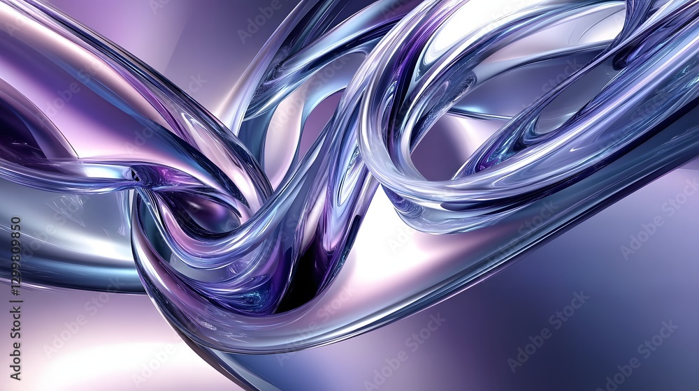 Aufkleber a high-energy abstract design with swirling metallic streaks in silver, chrome, and deep blue, dynam