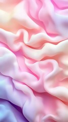 Obraz premium Ethereal Waves Pastel Colored Fabric Abstract Design Fluid Motion Soft Gentle Backdrop Wallpaper Render