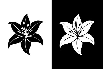Lily Flower Icon silhouette. Stylish & Sophisticated Vector Symbol