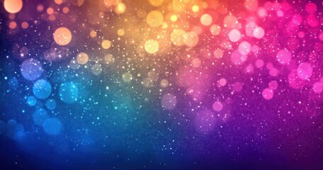 Vibrant Colorful Background With Bright Bokeh Effects Creating A Dreamy Atmosphere Suitable For Holiday, Celebration, Or Artistic Projects