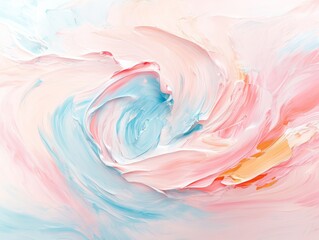 Obraz premium Whimsical Pastel Abstract Painting: A Symphony of Soft Hues