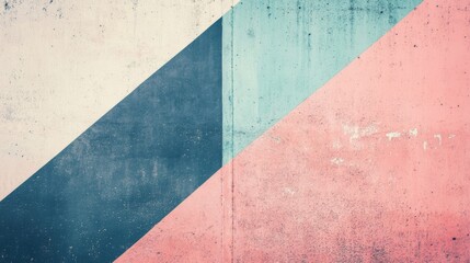 Fototapeta premium Abstract Geometric Pattern on Grunge Wall Background with Colors