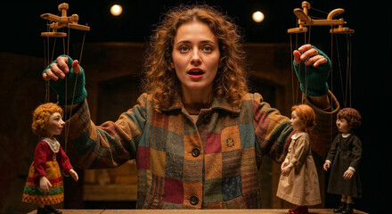 Obraz premium A Captivating Tale of Puppetry and Emotion