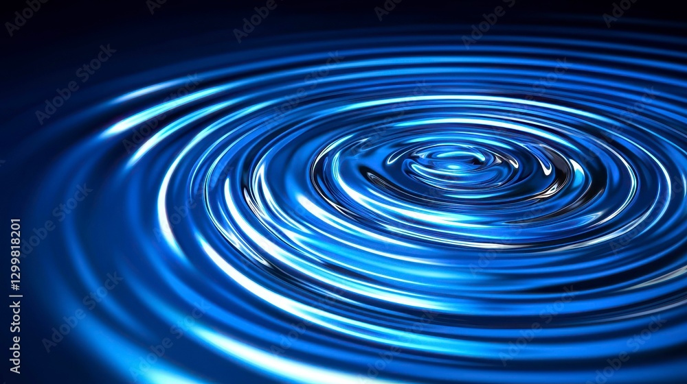 Aufkleber captivating concentric circular ripple water surface wave pattern visual artistic depiction