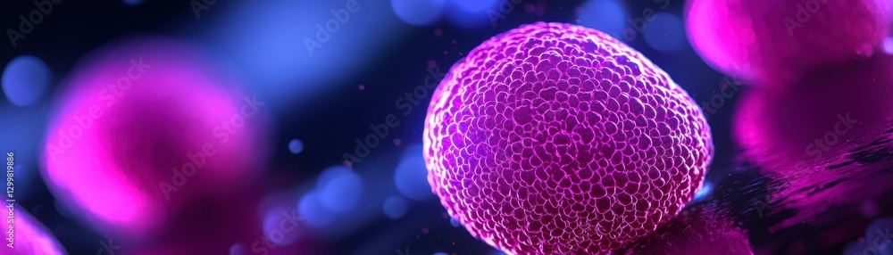 Poster microscopic cellular structure abstract sphere