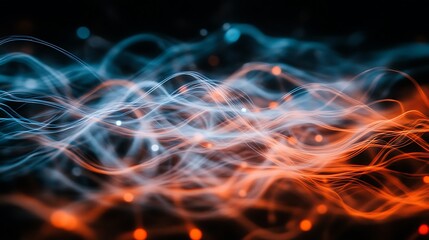 Obraz premium Abstract Energy Flow Intertwined Light Trails in Vivid Hues