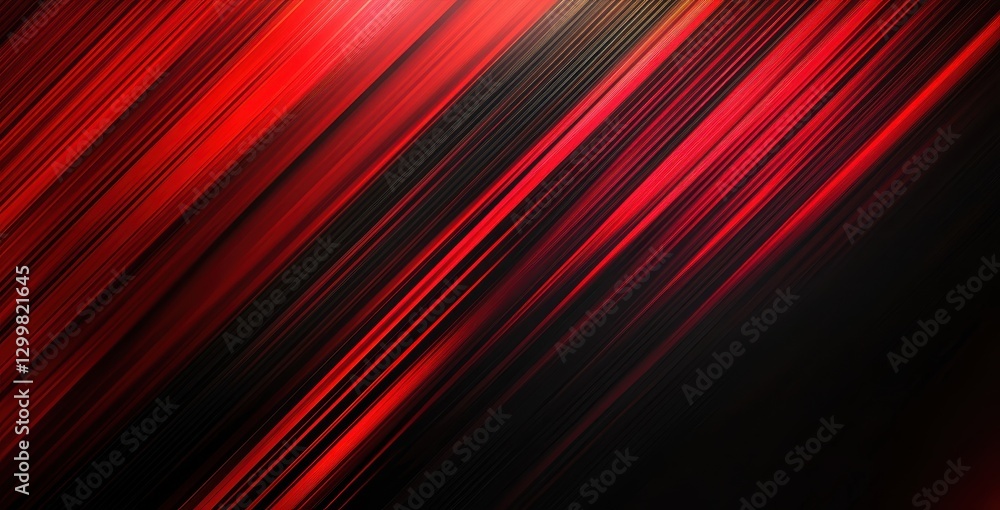Poster vibrant red and black abstract background with diagonal lines emphasizing motion and energy, ideal f