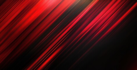 Fototapeta premium Vibrant Red and Black Abstract Background with Diagonal Lines Emphasizing Motion and Energy, Ideal for Creative Projects and Digital Media Use