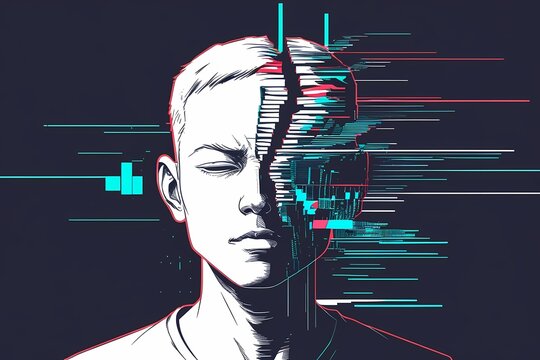 Abstract Representation of Sound Sensitivity &ndash; A Fragmented Head Shattered by Intense Noise Waves