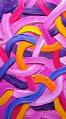 Obraz premium Colorful Textured Acrylic Paint Swirls Abstract Background Artistic Palette Expressionism Style