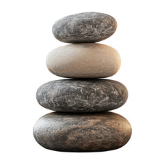 Zen stones stacked in balance and harmony representing peaceful relaxation