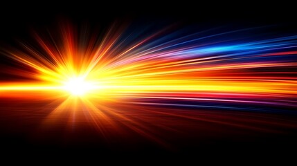 Dynamic Light Streaks Burst of Color and Energy