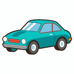 Fototapeta premium retro car isolated on white background