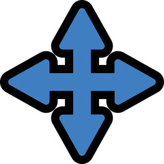 Obraz premium blauer Pfeil mit schwarzem Rand