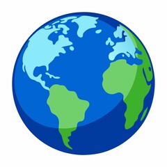 globe on white background
