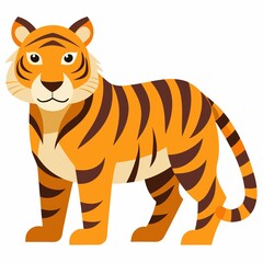 tiger cartoon isolated on white background