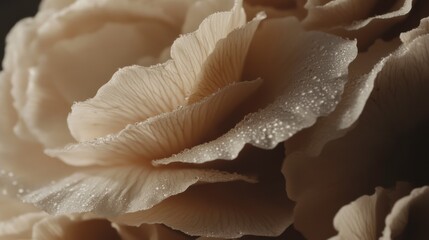 Soft Flower Petals with Morning Dew in Macro Focus