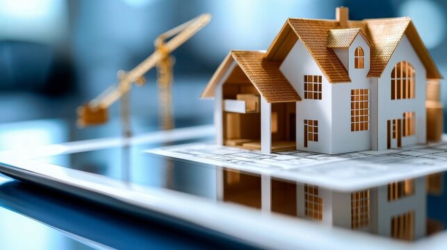 Digital Home Design Planning on Tablet Display
