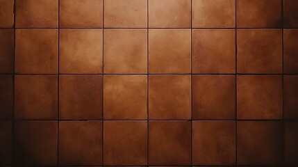Naklejka premium Rich Brown Square Tile Wall Texture Background