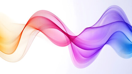 Colorful abstract waves flow dynamically across white background, creating sense of movement and energy. vibrant hues blend seamlessly, forming visually captivating pattern