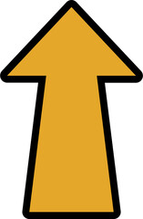 vector illustration of a yellow arrow