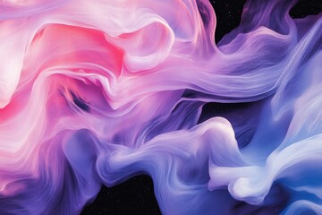Obraz premium Abstract image of swirling pink and purple fabric, resembling a nebula or cosmic cloud.