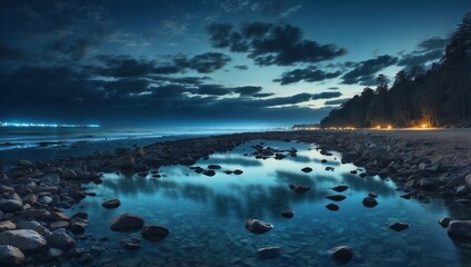 Fototapeta premium night view of the city