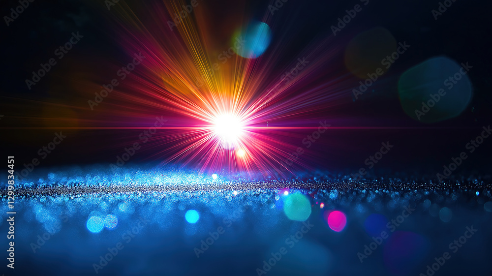 Poster abstract light flare over black background ideal for adding overlay or screen filter to photos