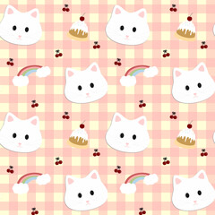 seamless pattern with cats 