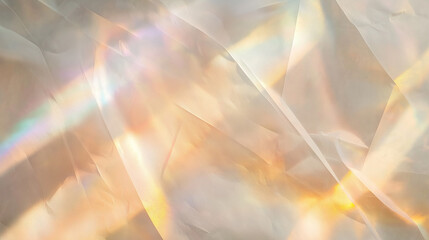 Prismatic iridescence light projected on white paper,abstract beautiful rainbow colors background