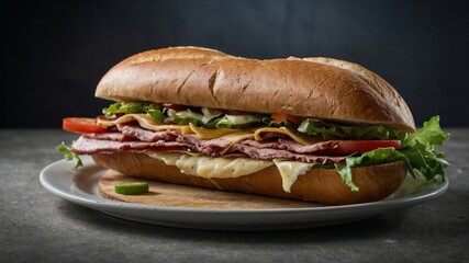 Classic American Sandwich with Fresh Ingredients