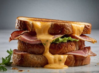 Mouth-Watering Grilled Ham and Cheese Sandwich – Crispy, Golden, and Delicious