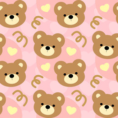 Naklejka premium seamless background with teddy bears