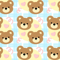 seamless background with teddy bears