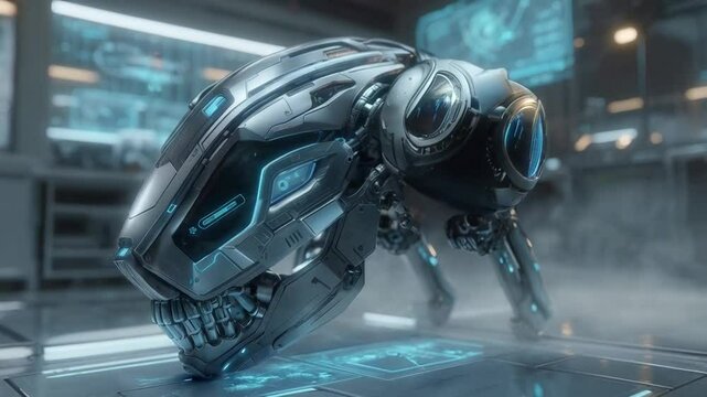 The robot experiment was underway, with sensors and motors whirring as the team tested its ability to navigate obstacles and perform tasks autonomously.