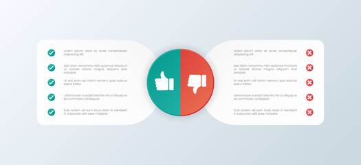 Dos and don'ts infographic. Comparison Infographic Design Template