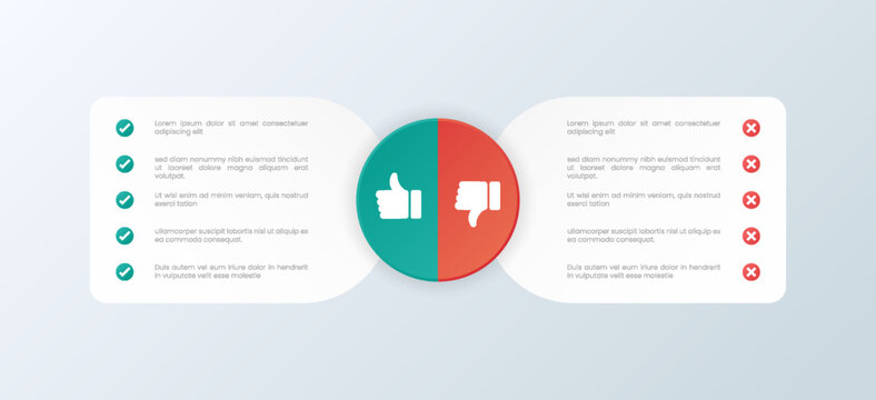 Dos and don'ts infographic. Comparison Infographic Design Template