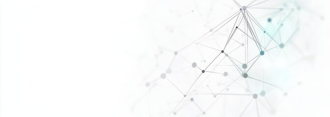 Obraz premium Abstract network connections on white background. For technology concepts