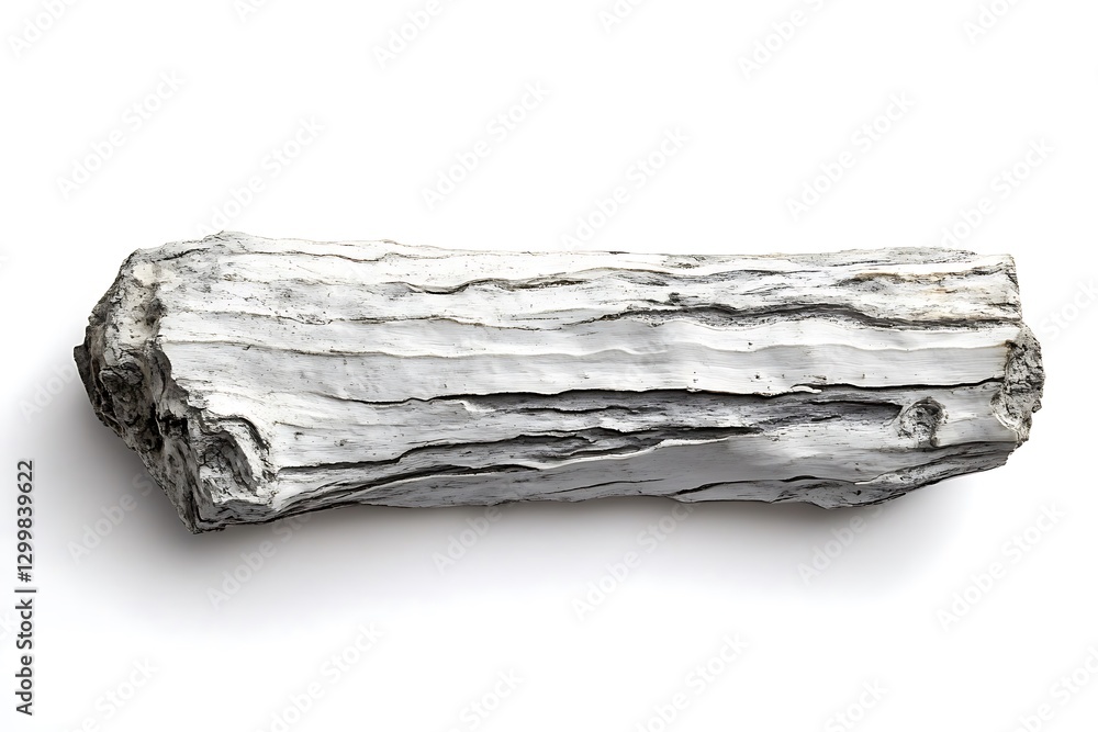 Poster tree stump isolated on white background. top view. flat lay.