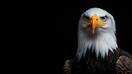 Obraz premium Bald Eagle Portrait Majestic Bird of Prey Closeup
