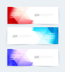 Fototapeta premium Geometric banner design with Vector presentation template.
