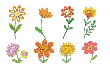 set of colorful flowers sunflower lilis pink colour flower etc and more.