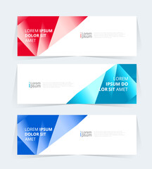 Geometric banner design with Vector presentation template.