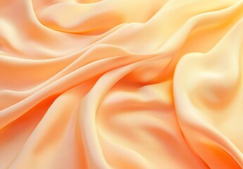 Obraz premium Draped peach silk fabric texture background.