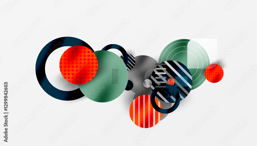 Poster Abstract background - layered geometric shapes with smooth gradients and transparency