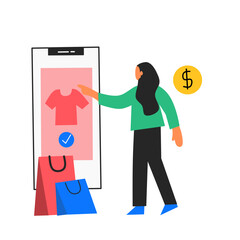 illustration of online shopping
