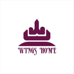 The beautiful purple letter F home logo design is trending