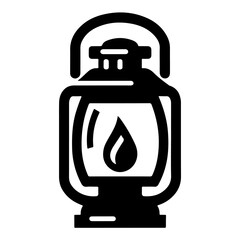 Obraz premium Lantern icon silhouette