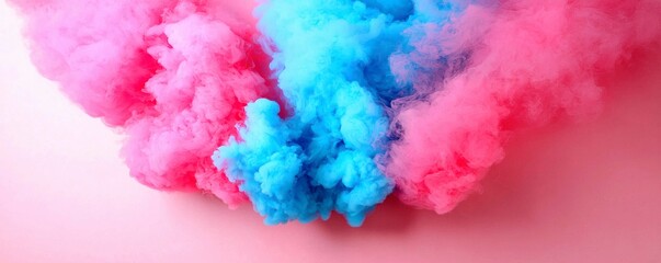 Fototapeta premium Pink and Blue Smoke Cloud Display Art Backdrop
